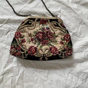 Vintage Floral Evening Bag